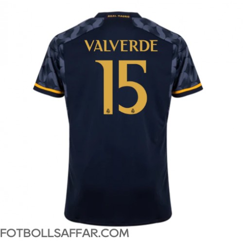 Real Madrid Federico Valverde #15 Bortatröja 2023-24 Kortärmad